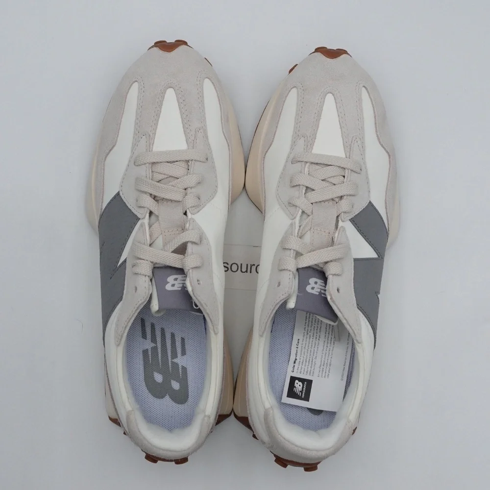 NEW Size 9 Women's New Balance 327 Sneakers U327LT Moonbeam/Shadow Grey - Picture 4 of 10